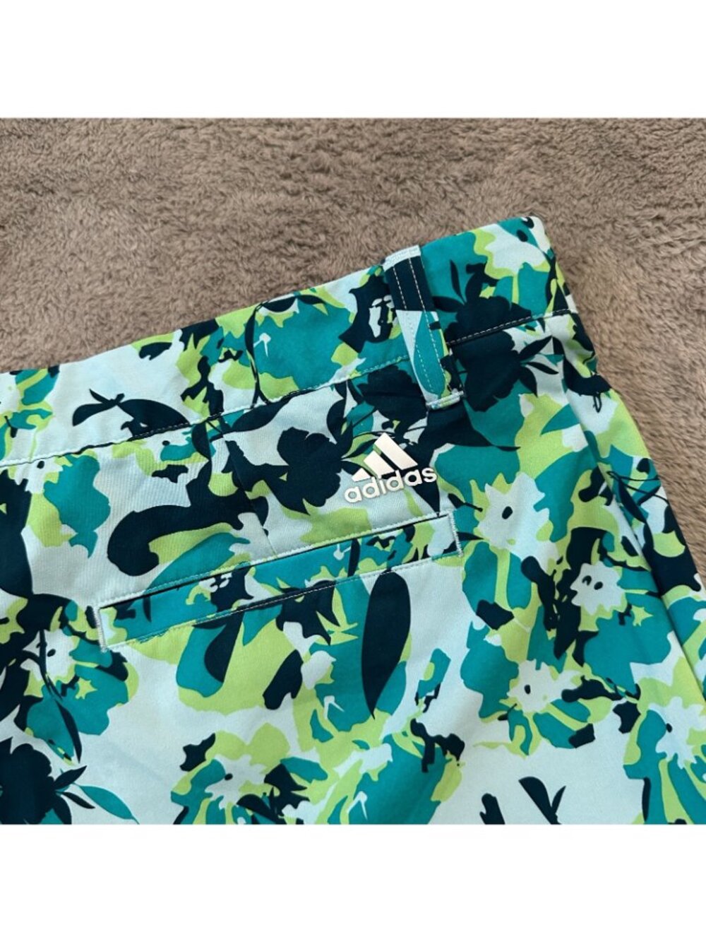 Adidas Ultimate Floral Performance Golf Shorts Men's 38 Blue Colorful - Picture 7 of 7